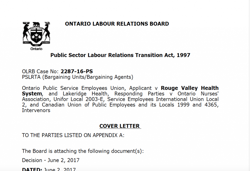 Public Sector Labour Relations Transition Act, 1997