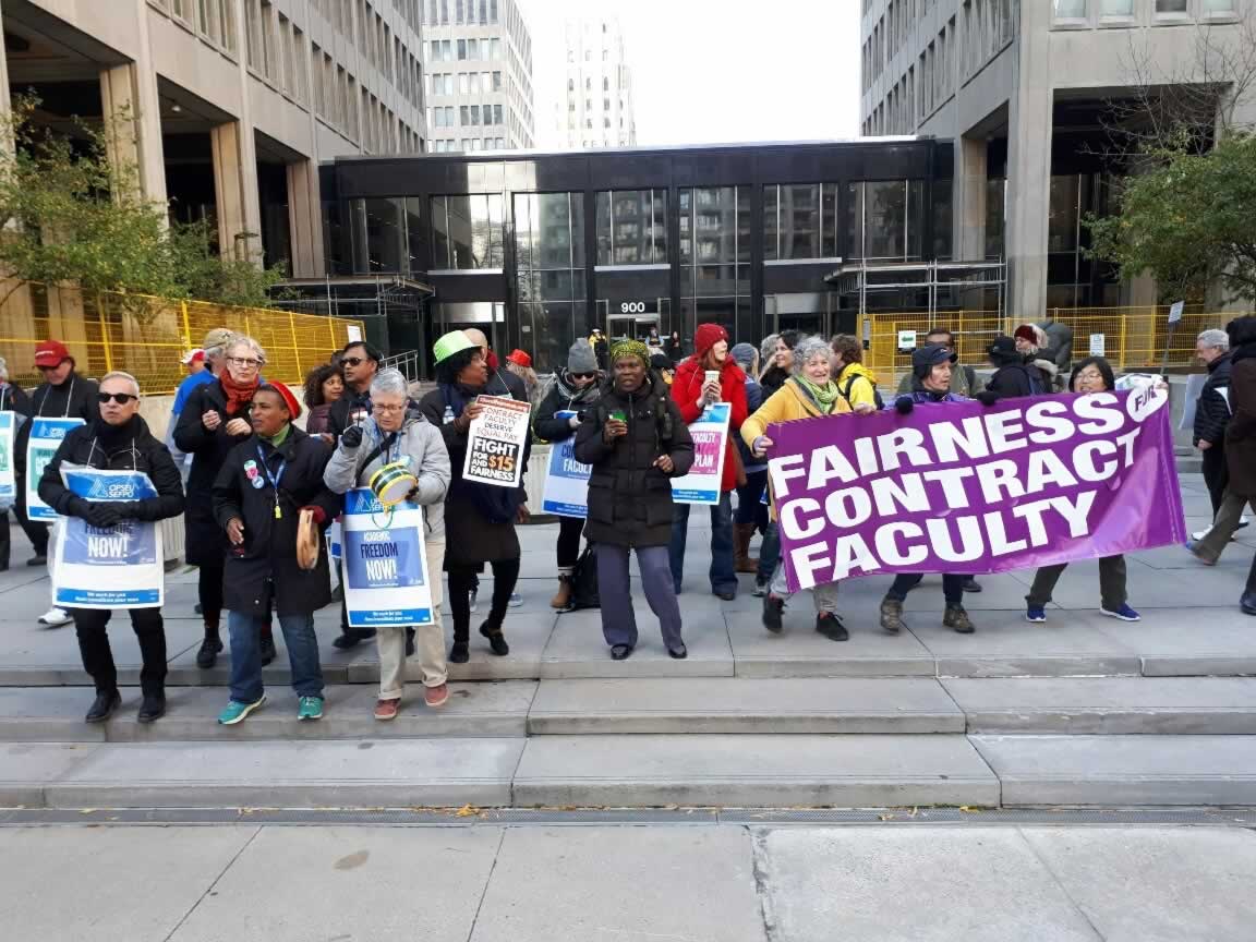 College faculty information picket and rally Wednesday, October 25, 2017