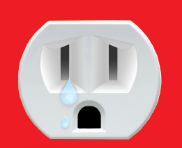 Illustration of an electrical plug with a tear drop