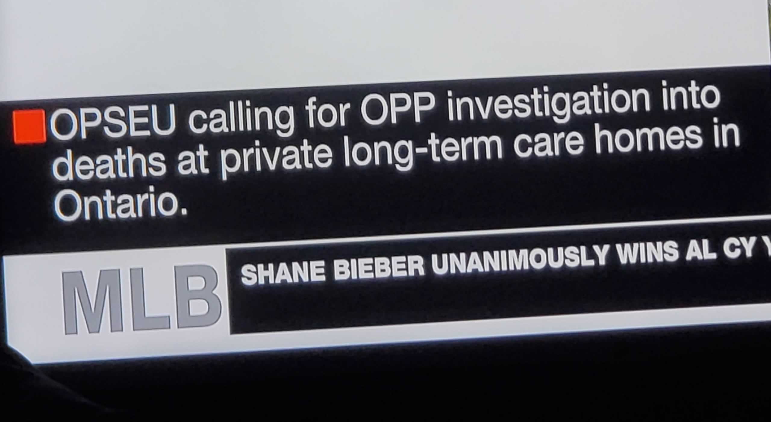 CP24 headline: OPSEU calling for OPP investigation