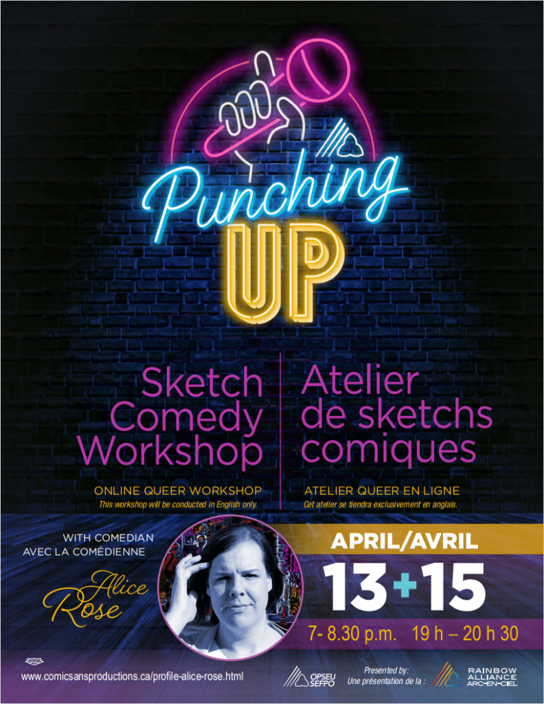 Punching Up, a sketch comedy workshop with comedian Alice Rose