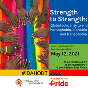Live Conversation: Strength to Strength, Global solidarity poster