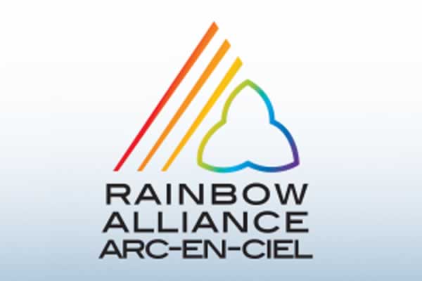 Rainbow Alliance/Arc-En-Ciel Bilingual Logo
