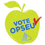 Vote OPSEU green apple red check