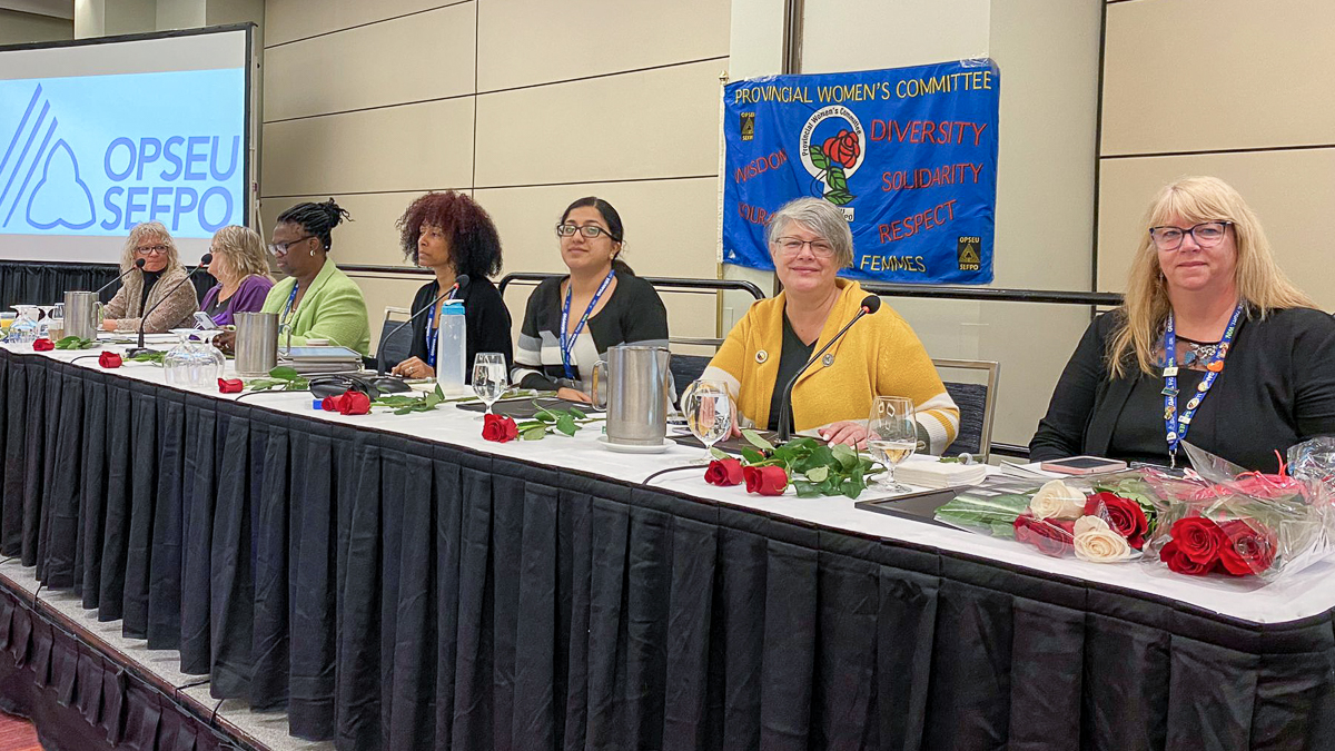 Members of the Provincial Women's Committee during the Convention 2023 Women's Breakfast.